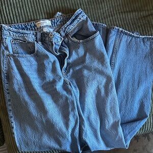 Abercrombie & Fitch Denim Blue Wide Leg Jeans